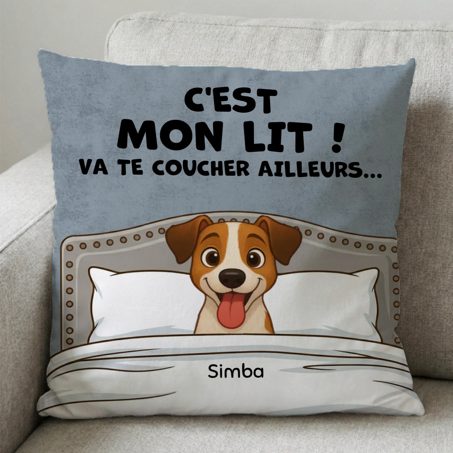 Coussin carré - C'est mon lit