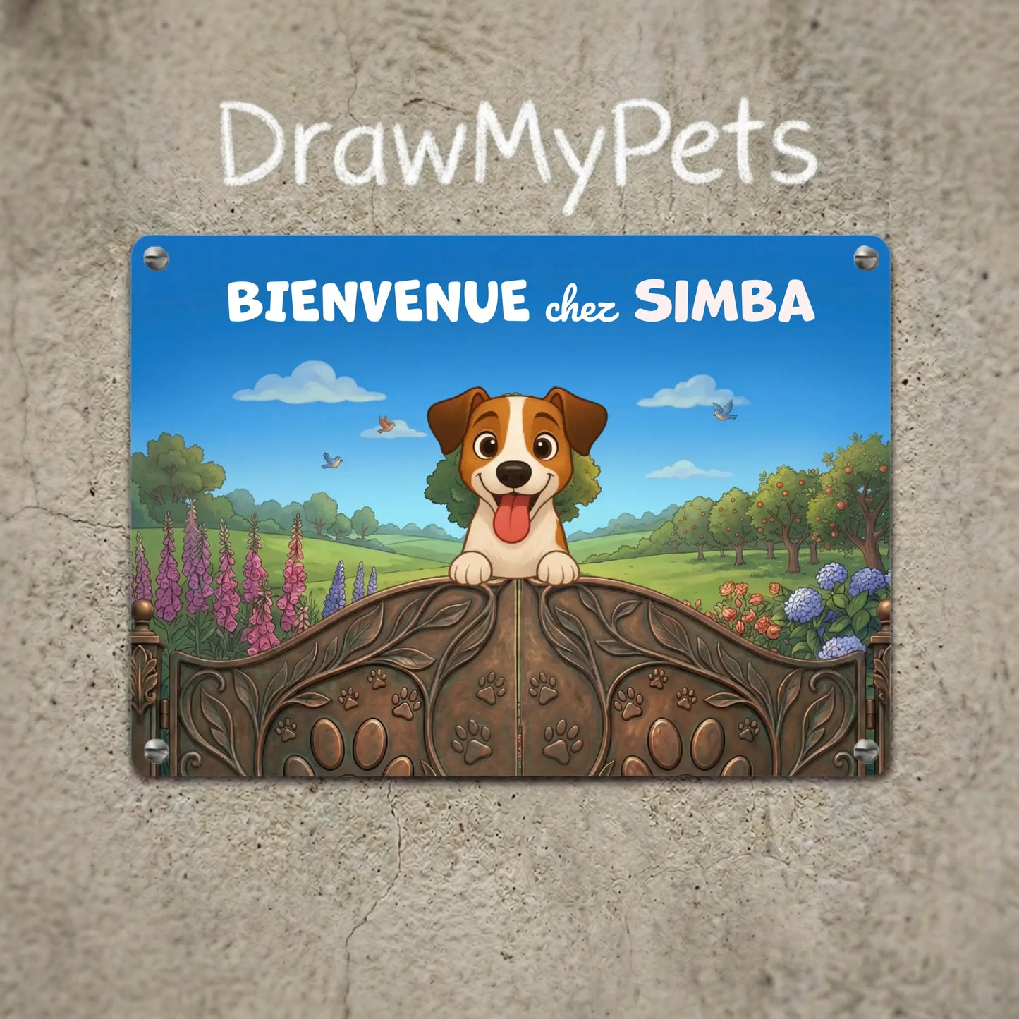 Plaque métal : "Portes du paradis"