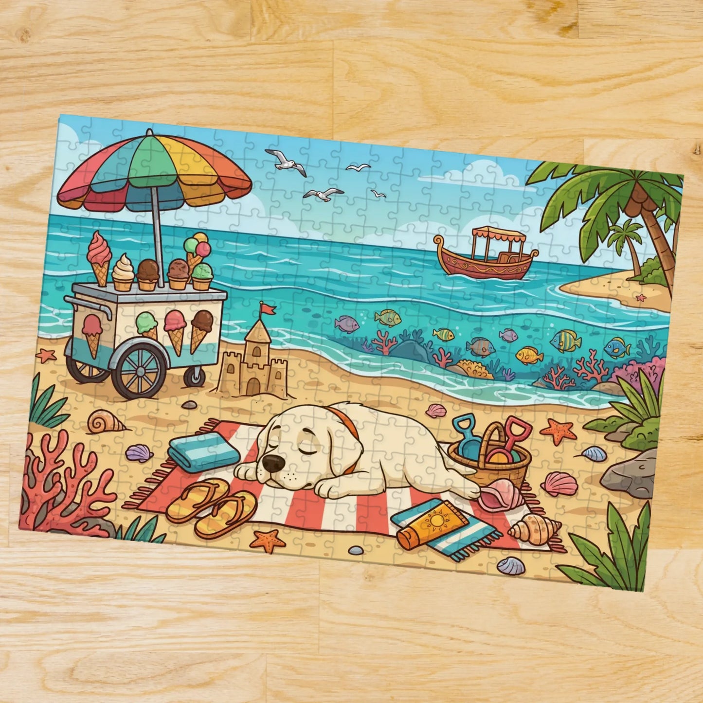 Puzzle : "Bronzette au mois d'août"