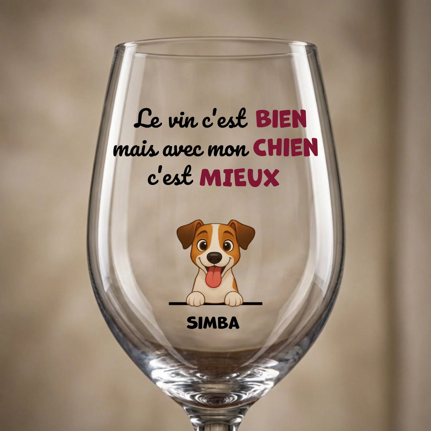 Verre à vin : "Le vin c'est bien mais"