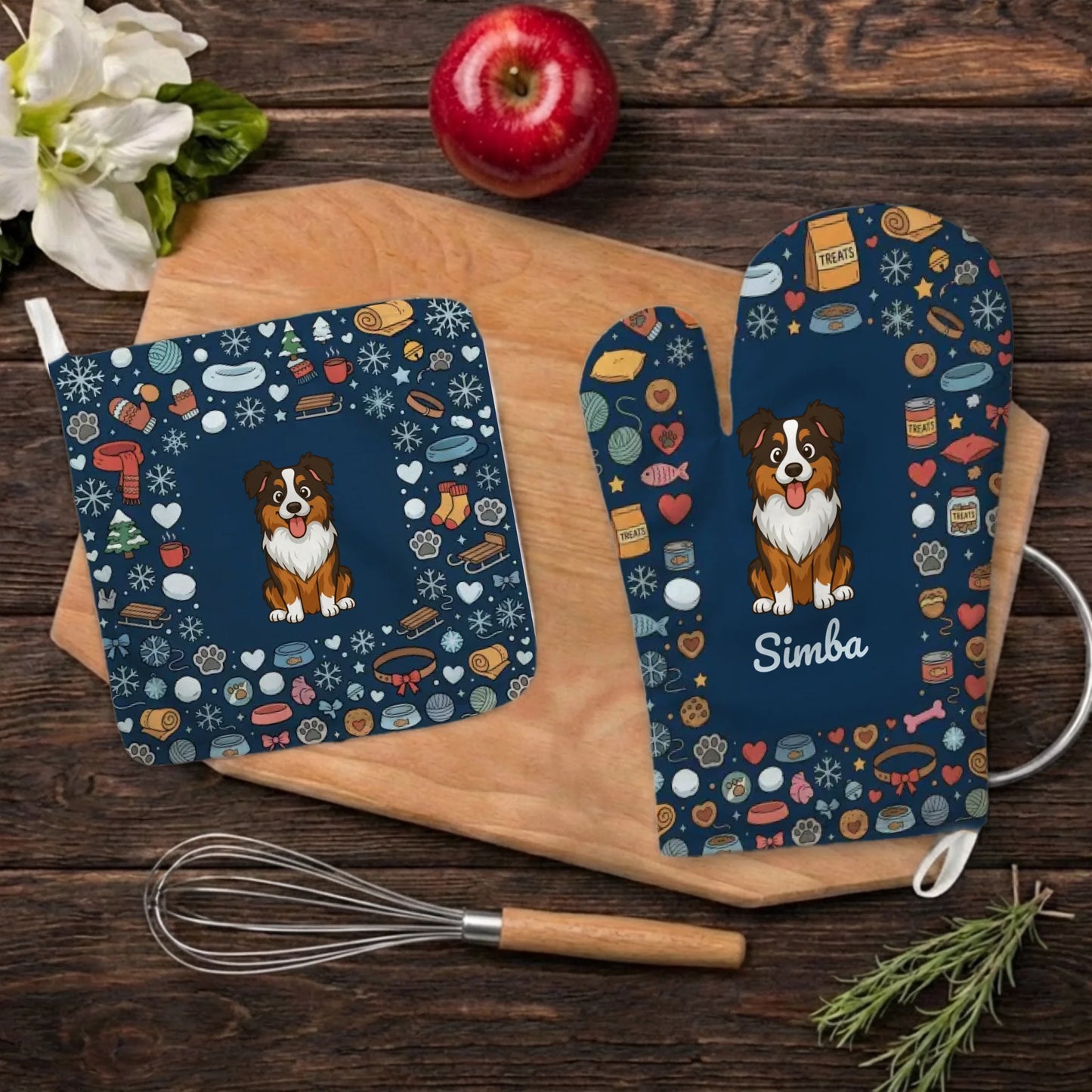 Gants de cuisine : "Mosaïques d'objets #4"