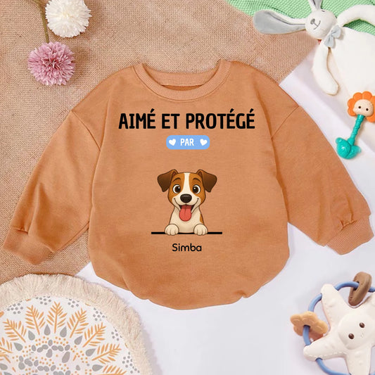 Pull bébé personnalisé - Aimé et protégé par