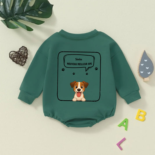 Body pull bébé personnalisé - BD Nouveau meilleur amis