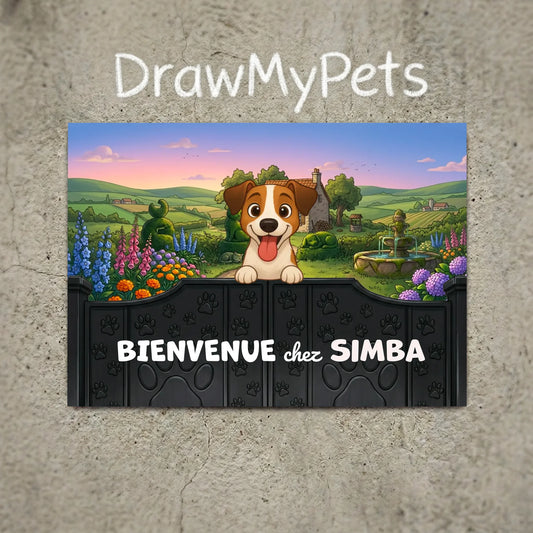 Plaque métal : "Bienvenue à la campagne #2"