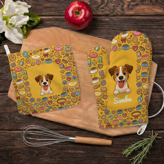 Gants de cuisine : "Mosaïques d'objets #2"