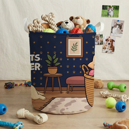 Panier à jouets : "Mes jouets, mon panier"