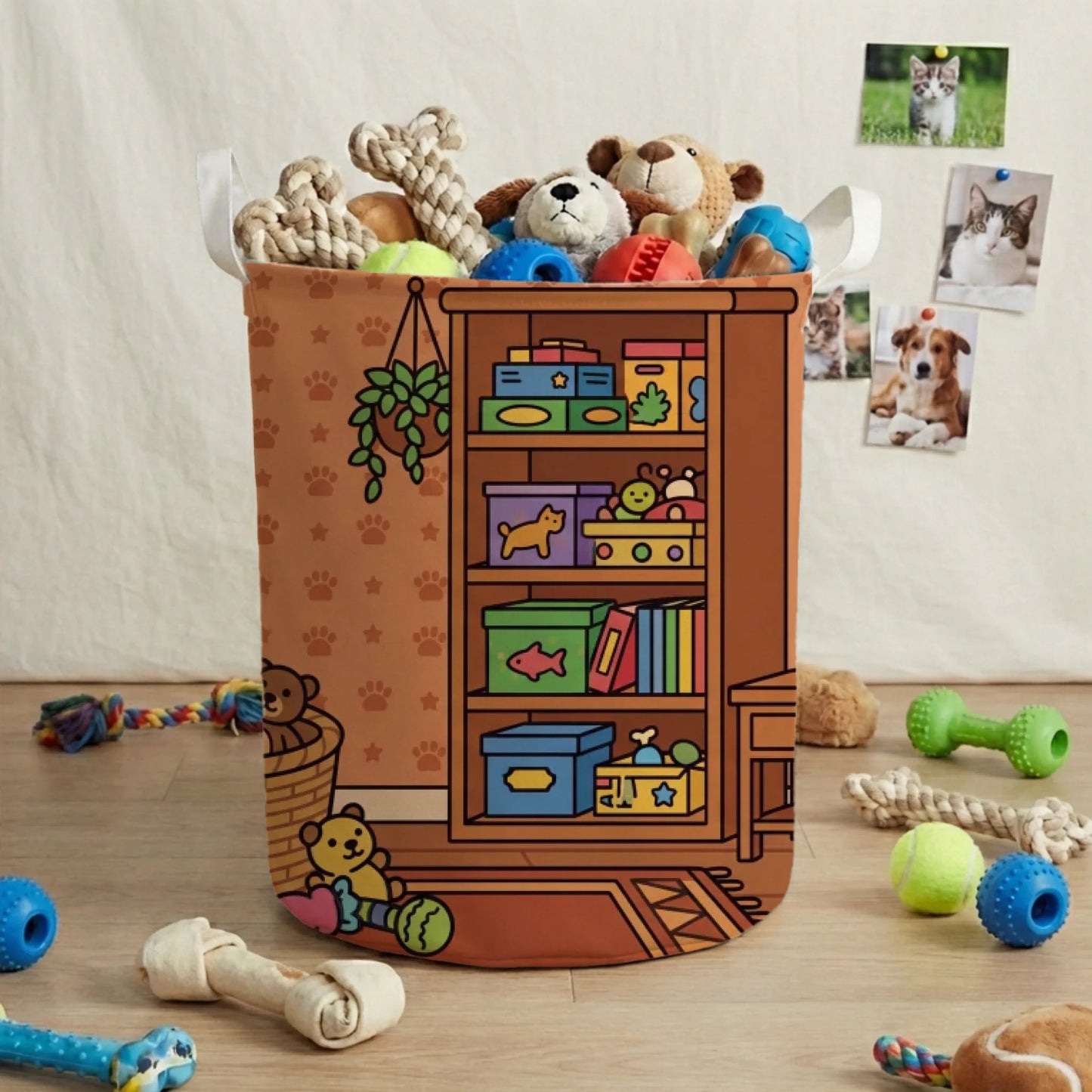 Panier à jouets : "Pas touche à mon panier"