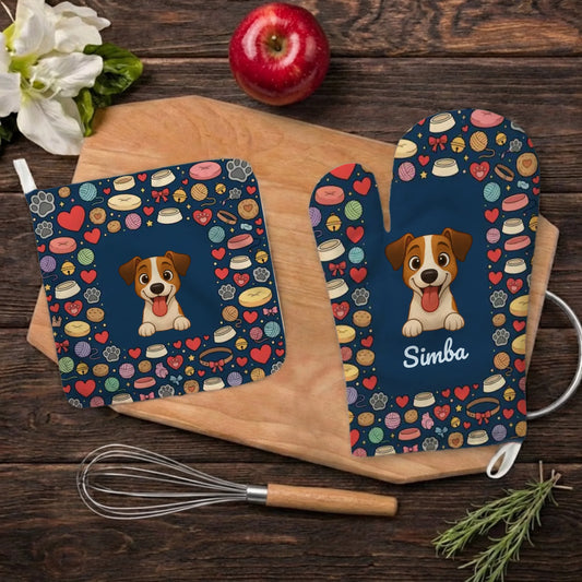 Gants de cuisine : "Mosaïques d'objets #1"