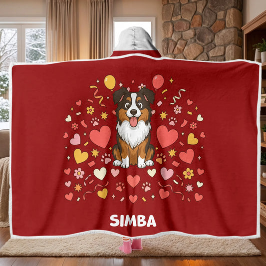 Plaid à capuche : "Bonheur en confettis"